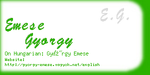 emese gyorgy business card